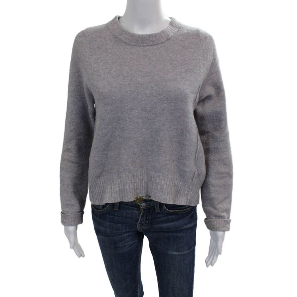 3.1 Phillip Lim Womens Pullover Sweater Gray Polyamide Size M